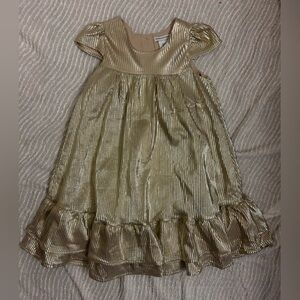 Gold Metallic Dress Kids Size 5T Cupcakes And Cashmere Formal Dress Size 5 Girls